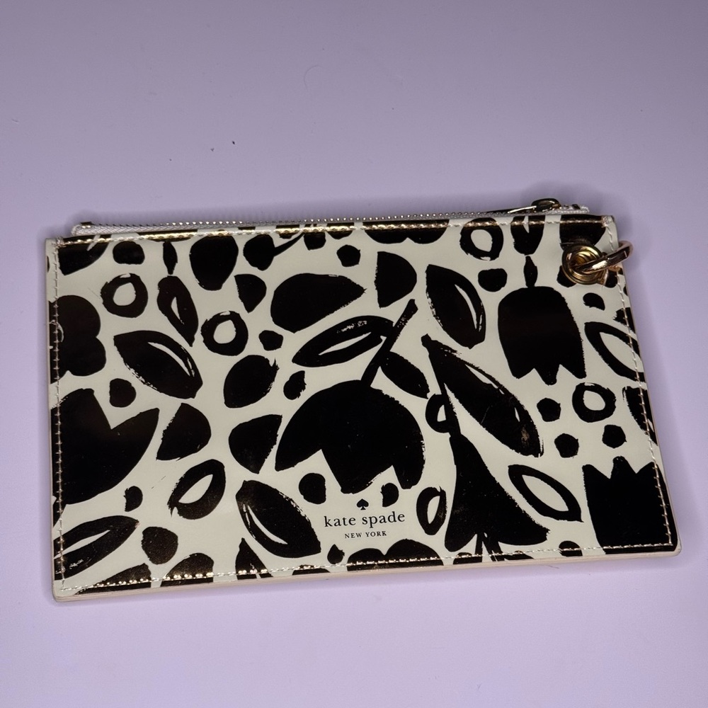 Kate Spade Abstract Luminous Pink Pencil Case NWOT